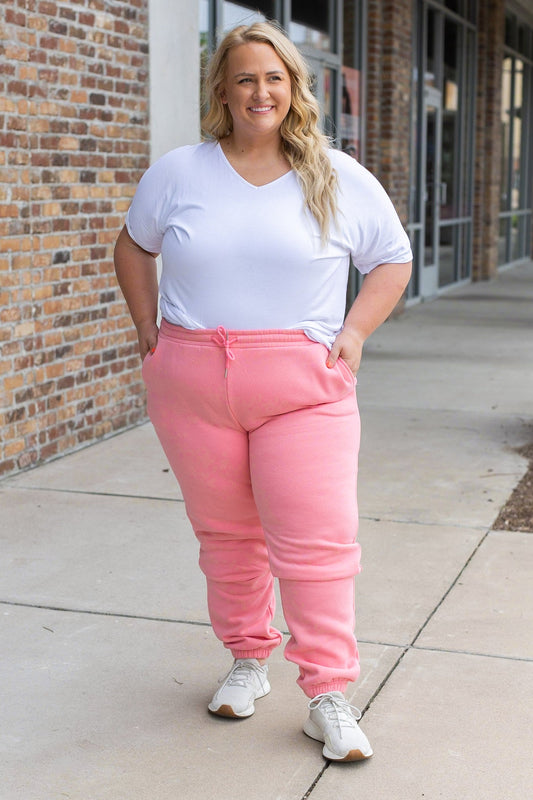 Michelle Mae Cozy Joggers - Pink