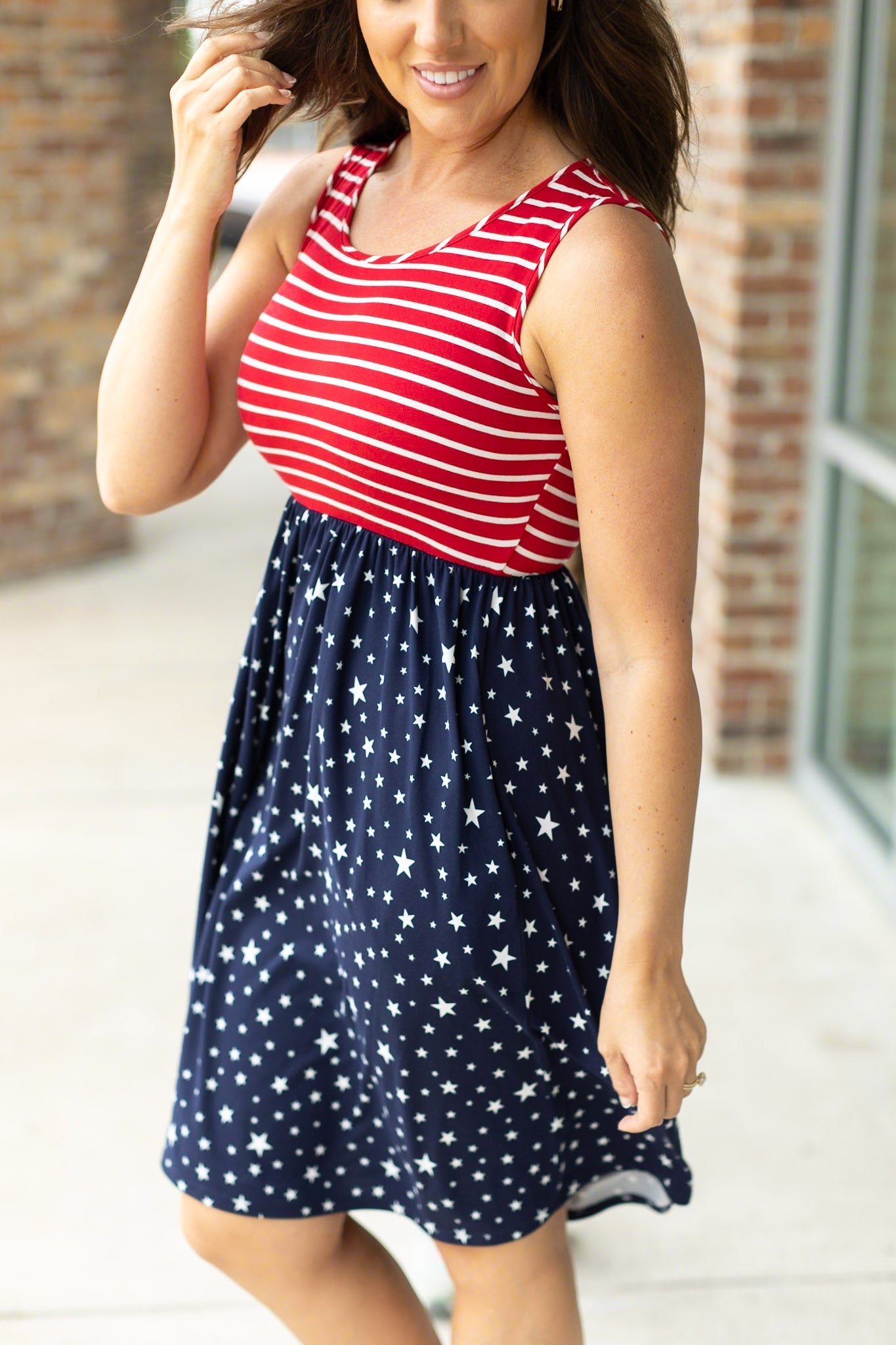 Michelle Mae Kelsey Tank Dress - Stars and Stripes