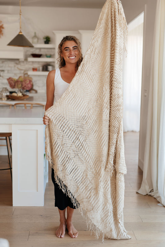 Graham Blanket Single Cuddle Size in Beige - G Marie's Boutique 