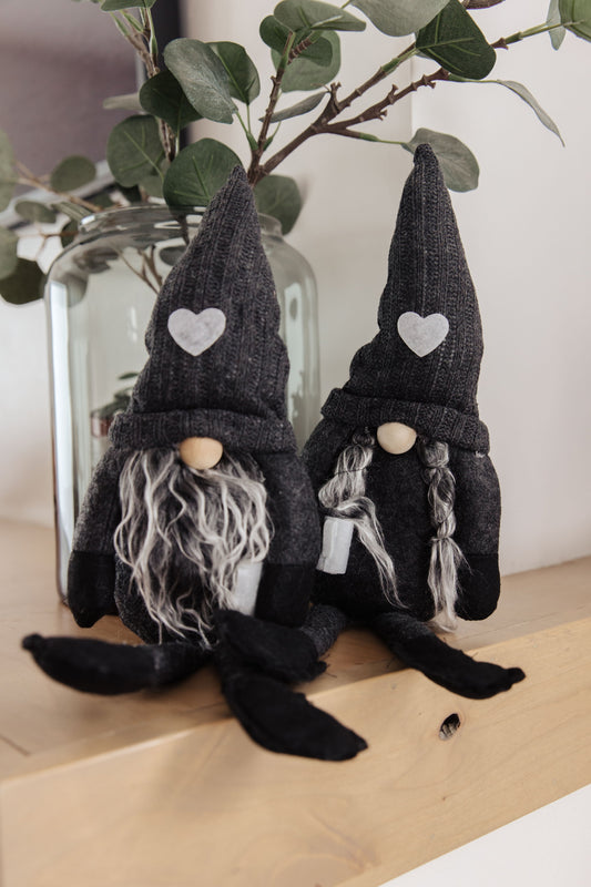 Coffee Lover Gnomes Set of 2 in Charcoal - G Marie's Boutique 