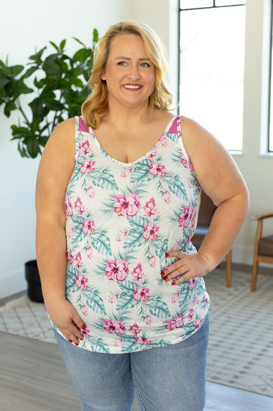 Michelle Mae Poppy Tank - Hibiscus Floral