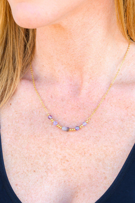 Lavender Moments Beaded Necklace - G Marie's Boutique 