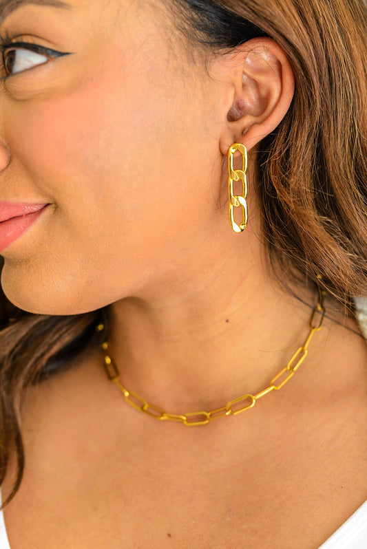 Linked Up Paperclip Earrings - G Marie's Boutique 