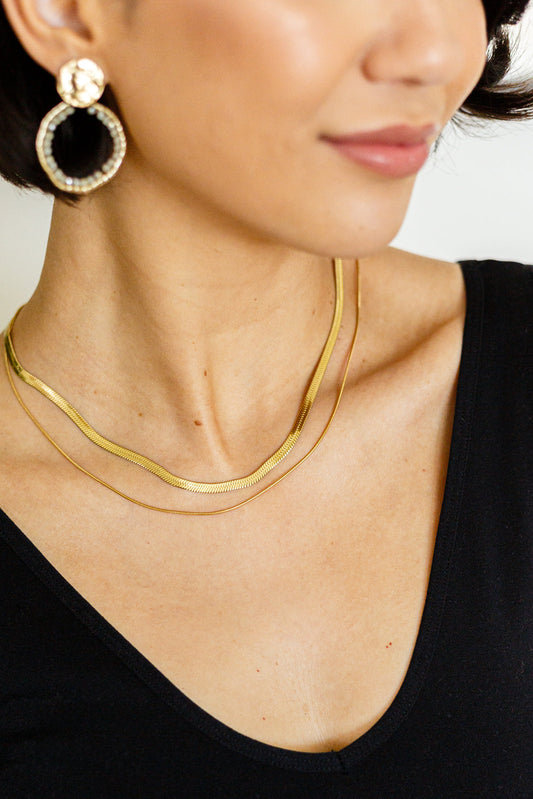 Noontide Double Chain Necklace - G Marie's Boutique 